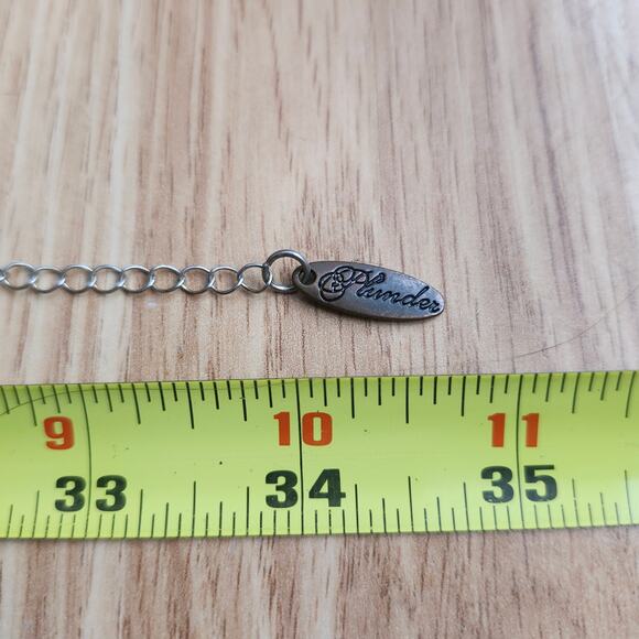 Plunder Gold Tone Multi Strand Gray Tassel Statement Layered Boho Necklace 19in - Picture 4 of 8